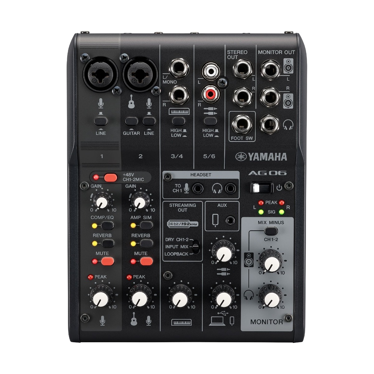AG06MK2 6-Channel Live Streaming Loopback Audio USB Mixer