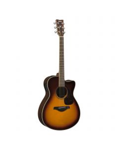 FSX830C Acoustic-Electric Guitar - Brown Sunburst - Angle