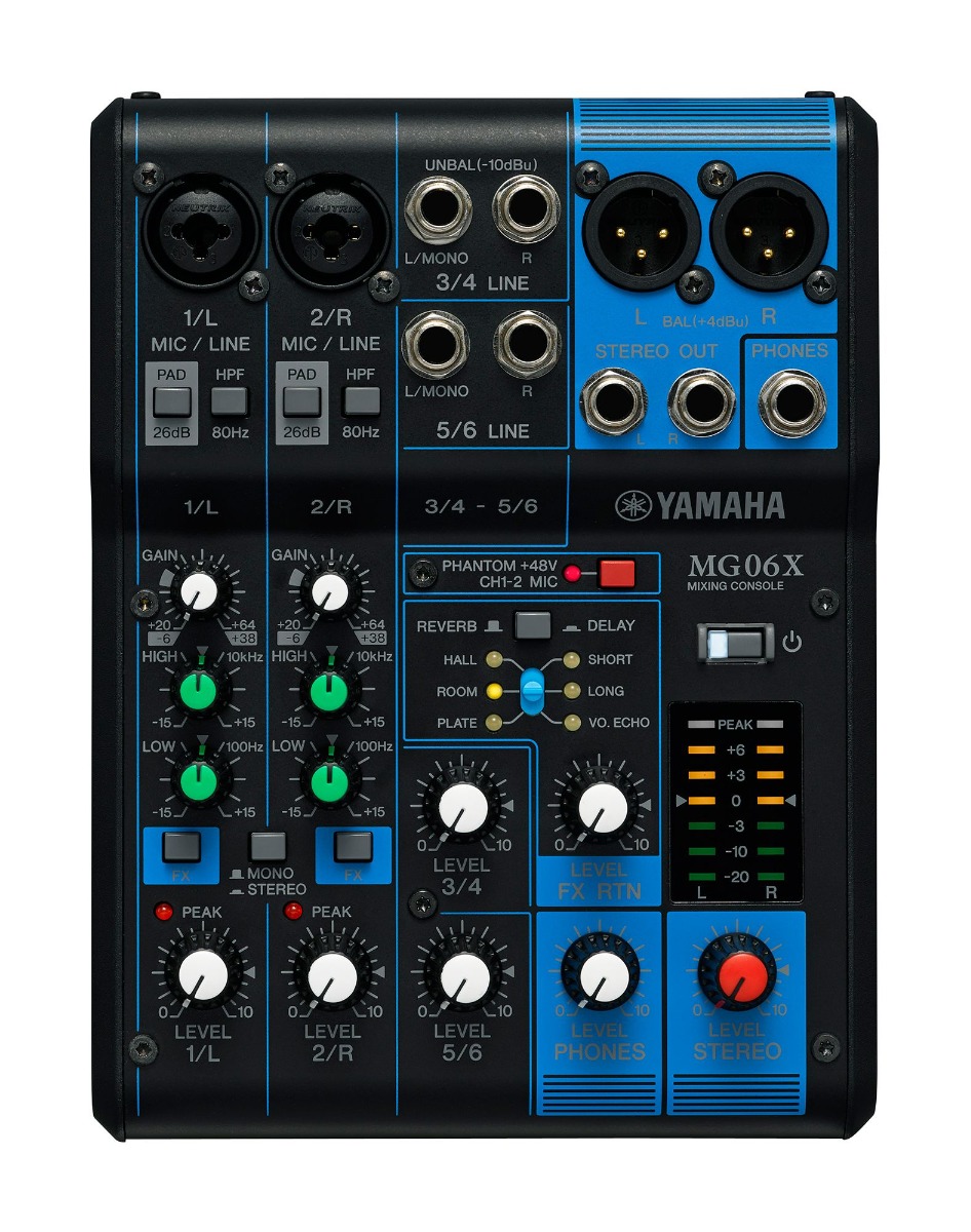 MG06X 6-Channel Analog Mixer with Effects