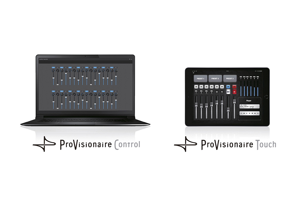 Close-up view of ProVisionaire Control and ProVisionaire Touch showing DM3 Series is compatible with a variety of external controls
