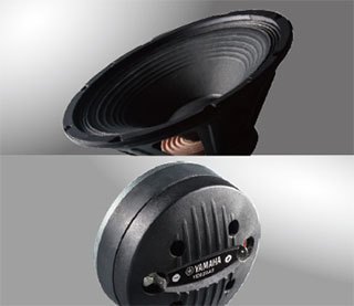 Front and rear of speaker.