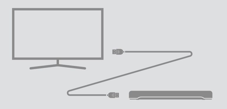 TV to sound bar HDMI connection diagram.
