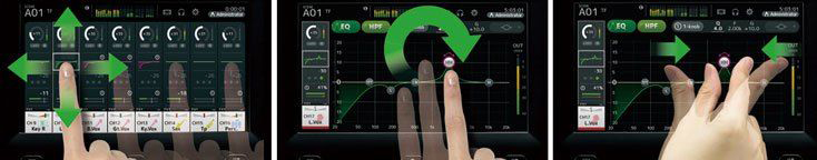 Examples of touch screen control.